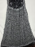 Georgette Chikankari Saree in Black