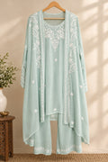 Chikankari Three-Piece Palazzo Set